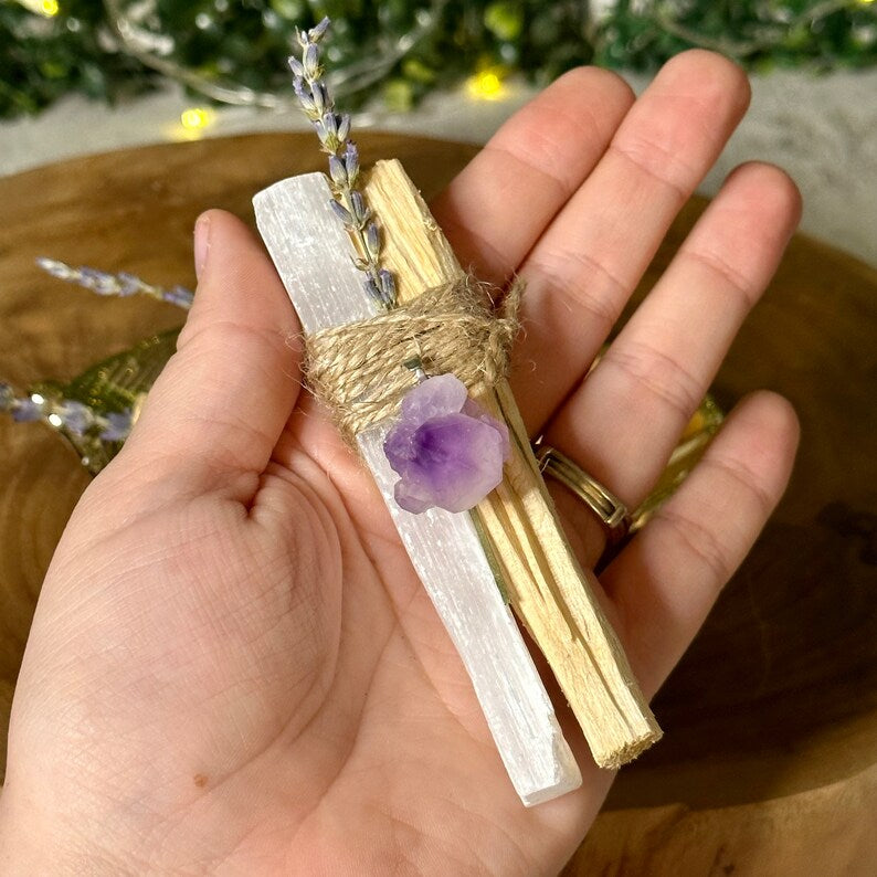 Cleansing Rejuvenation Selenite Amethyst Handmade Bundle