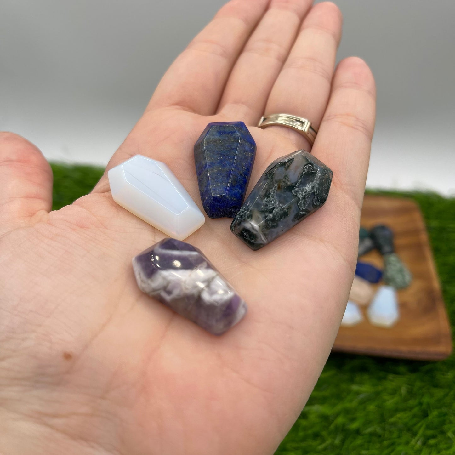 Mini Crystal Coffin Carving