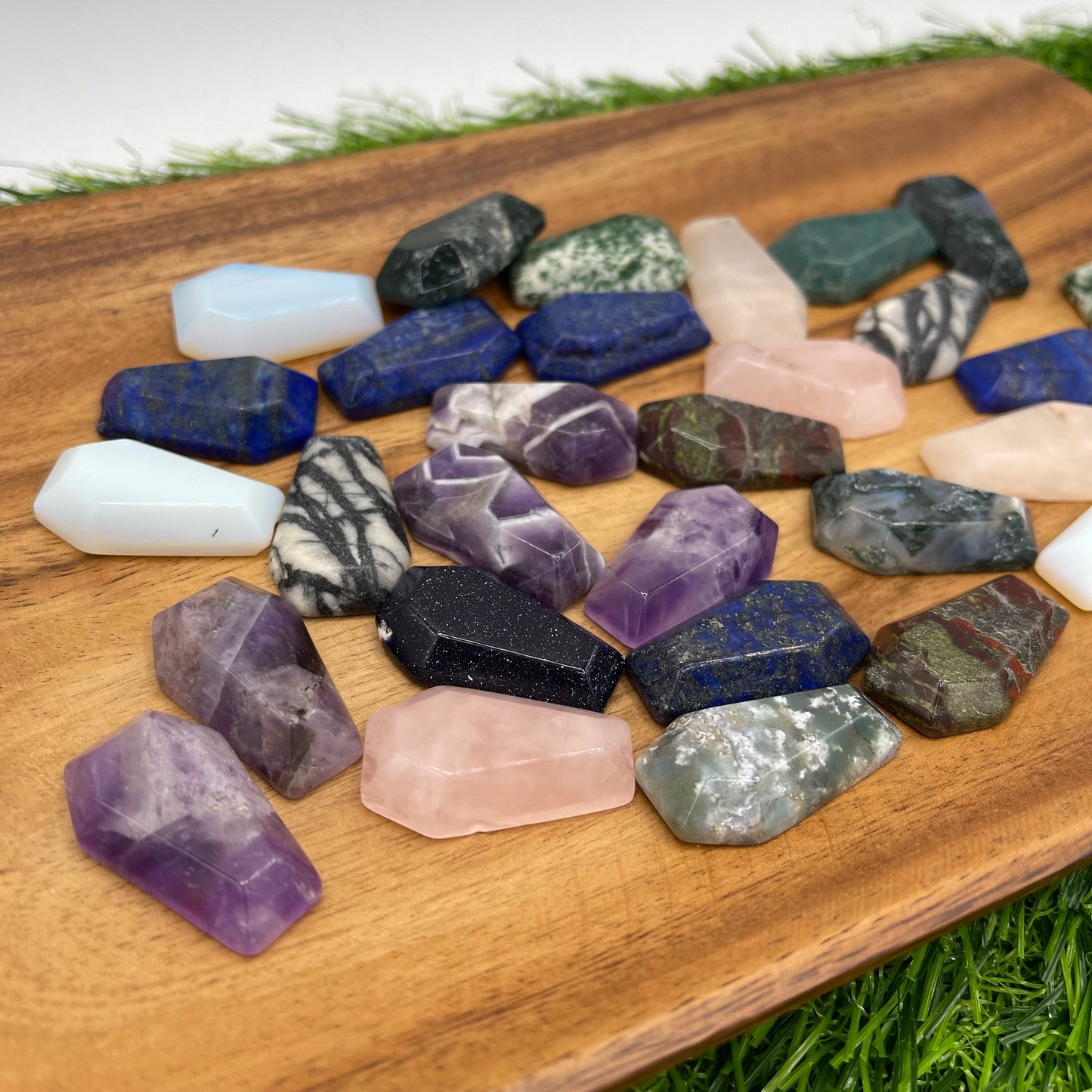 Mini Crystal Coffin Carving