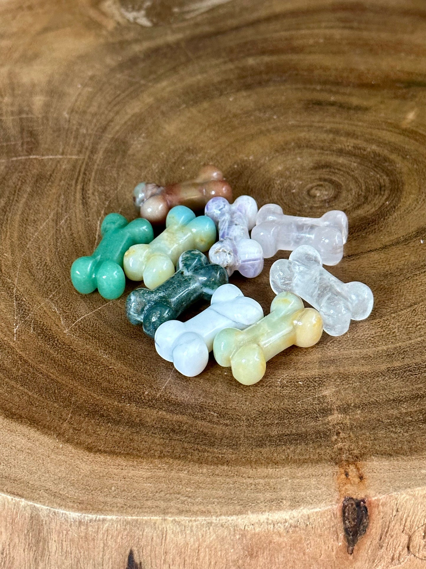 Mini Dog Bone Natural Stone