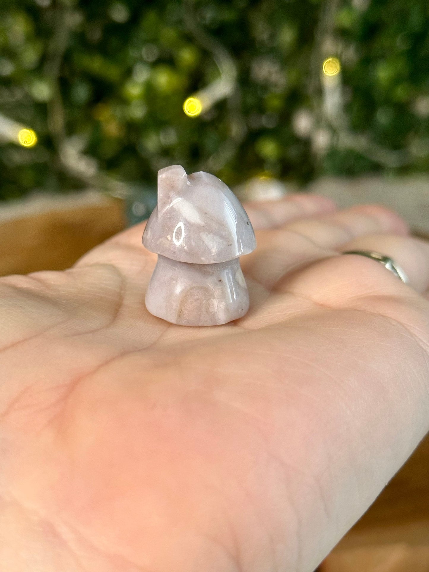 Mini Mushroom Fairy House Carving