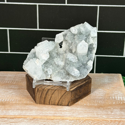 Apophyllite on Chalcedony