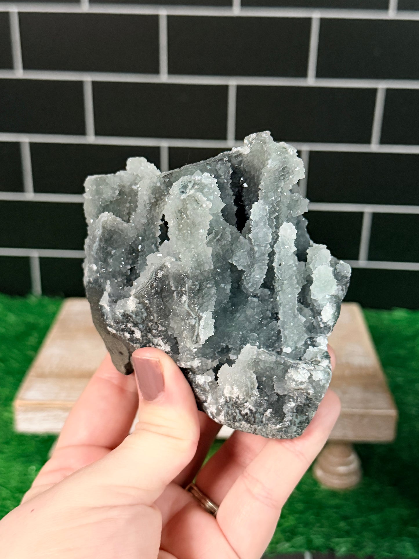 Green Chalcedony Stalactite