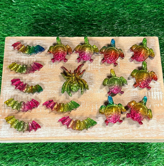 Bismuth Colored Carvings